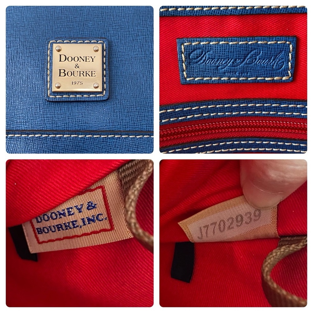 Dooney & Bourke Blue Leather Dome Satchel Shoulder Bag - Picture 11 of 12
